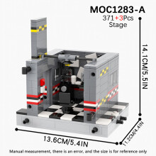 (MOC1283-A)Horror Game Set Building Blocks FNAFED Movie Cartoon Bear Cartoon Scene Compatible Action
