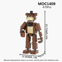 (MOC1409)Horror Game Set Building Blocks FNAFED Movie Cartoon Bear Cartoon Scene Compatible Action Figures