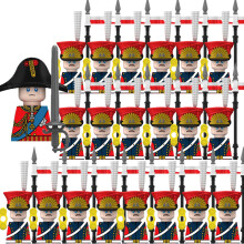 (N047-1P N049-20P)MOC Medieval Building Blocks Children's Toy Napoleon War Figures Military Leaders