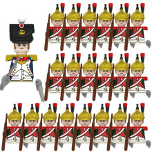 (N015-1P N008-20P)MOC Medieval Building Blocks Children's Toy Napoleon War Figures Military Leaders