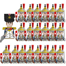 (N015-1P N007-20P)MOC Medieval Building Blocks Children's Toy Napoleon War Figures Military Leaders