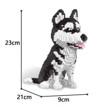 (Husky Blocks,in bag)Cute Pink Smile Pig Micro Mini Building Blocks Toy - Bringer of Good Mood and Fortune