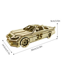 (MW-299)OUZEY 27 Set 3D Wooden Car Puzzle Collection, DIY Assembly Model Kits for All Ages Cool Desktop