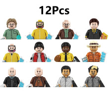 (12 Pcs)TP1055 Breaking Bad Set Building Blocks Walter White Mini Action Figure Toys