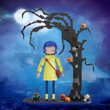 (no box)New Hot Coralines Jones and The Cat Building Block Set Thrilling Dark Animated Characters Model