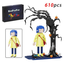 (box packing)New Hot Coralines Jones and The Cat Building Block Set Thrilling Dark Animated Characters