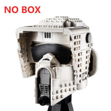 (O NO BOX)Space Battle Fighter Pilot Helmet Building Blocks Desk Decoration Bobas Leias Jangos Kylos