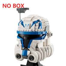(K NO BOX)Space Battle Fighter Pilot Helmet Building Blocks Desk Decoration Bobas Leias Jangos Kylos