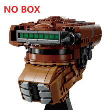 (B NO BOX)Space Battle Fighter Pilot Helmet Building Blocks Desk Decoration Bobas Leias Jangos Kylos