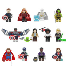 (Set 1)New Superhero Building Blocks Set Wanda Vision Loki Captain America Action Figures Kids Mini