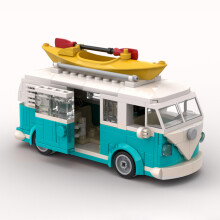 Yigebebe MOC Technical Car T1 Camper Van Vehicle 309PCS Model Building Blocks Toys For Toy Gifts City