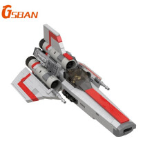 GSBAN Space Wars Movie Gray Colonialed Vipered MK1 Spaceship Fighters 607PCS Building Blocks MOC Model