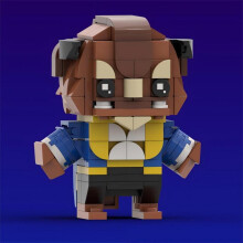 (133pcs)Classic Anime Movie Figures Pretty Girl Building Block MOC Beast Candlestick Butler Mini Doll