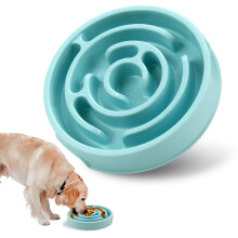 (Macaronblauw) Voerbak voor honden met langzame voeding, leuk, antislip, voorkomt schrokken, bevordert
