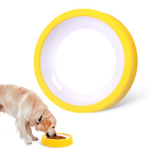 (B Geel) Voerbak voor honden met langzame voeding, leuk, antislip, voorkomt dat honden hun voer naar