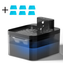 (fontein en 6 filters) Automatische draadloze waterfontein voor katten, geschikt voor honden en katten,