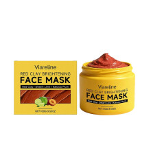 Viareline Red Clay Mask: Daily moisturizing and cleansing for facial skin. Refreshing, hydrating, and lightweight texture.