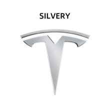 (Srebrny, 3 z przodu i 2 z tyłu) Naklejka z emblematem na przednią klapę bagażnika Tesla do modelu 3