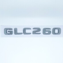 (Ασημί GLC260) 3D ABS Χρωμιωμένο Μαύρα Γράμματα GLC260 GLC300 GLC350 GLC220d GLC350e 4Matic Έμβλημα