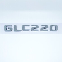 (Ασημί GLC220) 3D ABS Χρώμιο Μαύρα Γράμματα GLC260 GLC300 GLC350 GLC220d GLC350e 4Matic Έμβλημα για