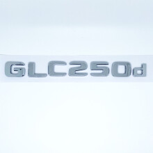 (Ασημί GLC250d) 3D ABS Χρωμιωμένο Μαύρα Γράμματα GLC260 GLC300 GLC350 GLC220d GLC350e 4Matic Έμβλημα