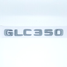 (Ασημί GLC350) 3D ABS Χρωμιωμένο Μαύρα Γράμματα GLC260 GLC300 GLC350 GLC220d GLC350e 4Matic Έμβλημα