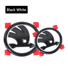 (Biały czarny, 2 szt. 80 mm) ABS 80 mm 90 mm przód samochodu maska tylna bagażnik klasyczny model