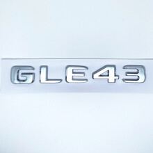 (Ασημί GLE43) Γράμματα GLE43 GLE53 GLE63 GLE63S V8 Biturbo 4matic+ Έμβλημα για Πλαϊνό Πορτμπαγκάζ Πίσω