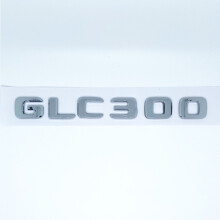 (Ασημί GLC300) 3D ABS Χρώμιο Μαύρα Γράμματα GLC260 GLC300 GLC350 GLC220d GLC350e 4Matic Έμβλημα για