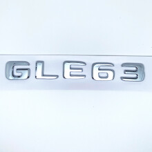 (Ασημί GLE63) Γράμματα GLE43 GLE53 GLE63 GLE63S V8 Biturbo 4matic+ Έμβλημα για Πλαϊνό Πορτμπαγκάζ Πίσω