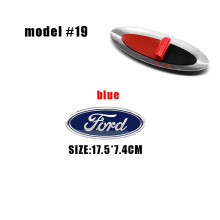 (Model 19 17,5 x 7,4 cm) Logo Forda na przedni grill, logo na maskę, emblemat, akcesoria samochodowe