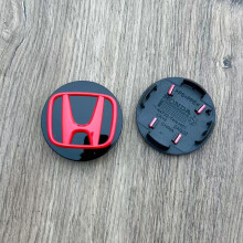 (Czarno-czerwony) 4 szt. 62 mm osłony piasty koła z logo i emblematem do Hondy Civic City Accord Odyssey
