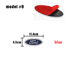 (Model 9 11,4 x 4,5 cm) Logo Forda na przedni grill, emblemat na maskę, naklejka, niebieski, akcesoria
