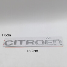 (srebrne litery) 1 szt. metalowych liter 3D do samochodów Citroen, emblematów na maskę, naklejki na