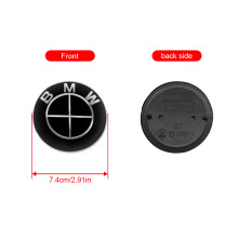 (1 szt. 74 mm, BMW All Black) 1/4/7 szt. 82 mm 74 mm 45 mm osłona piasty koła przedniego tylnego z logo