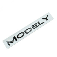 (MODEL Y, połysk, czarny) Emblemat TESLA z logo ABS na klapę bagażnika samochodu Tesla MODEL 3 Y