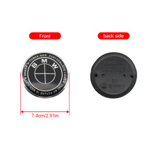 (1 szt. 74 mm, Thunder All Black) 1/4/7 szt. Osłona piasty koła samochodowego Naklejka na środek kierownicy