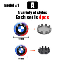 (BMW Model A, 4 szt. 68 mm YT) 4 szt. kołpaków samochodowych BMW 68 mm 56 mm do modeli Performance M