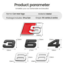 (s6, 1 szt. - srebrny) 1 szt. 3D czarno-srebrny metalowy emblemat z literą S3 S4 S5 S6 S7 S8 naklejka