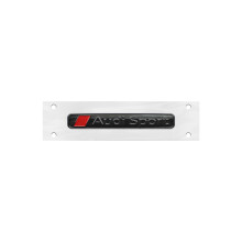 (Audi Sport) Czarny błyszczący 273 mm 192 mm Stylizacja samochodu Maska Przednia Maska Grill Tylny znaczek