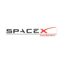 (SPACEX BK Czerwony) 3D ABS Chromowana Czerwona Linia Czarne Logo Podwójny Silnik Emblemat Litery Stylizacja