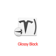 (Tył błyszczący czarny) 3D ABS chromowany czerwony czarny logo DUAL MOTOR emblemat litery stylizacja
