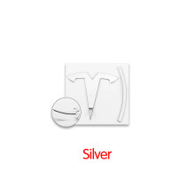 (Achterkant zilver) 3D ABS chroom rode lijn zwart logo DUAL MOTOR embleem letters auto styling kofferbak