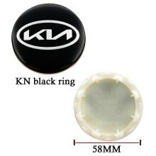 (58 mm KN zwarte ring) 4 stuks 58 mm wieldop met logo voor Kia Serato Sportage Freddy K2 K3 K5 Smart
