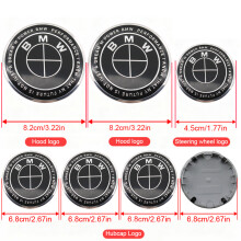 (45 82 82 4 stuks 68mmYT, Thunder volledig zwart) 1/4/7 stuks Auto wielnaaf middenkap stuurwiel middensticker