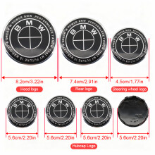 (45 82 74 4 stuks 56mmYT, Thunder volledig zwart) 1/4/7 stuks Auto wielnaaf middenkap stuurwiel midden