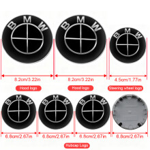(45 82 82 4 stuks 68mmYT, BMW volledig zwart) 1/4/7 stuks 82mm 74mm 45mm auto voor- en achterwielnaaf