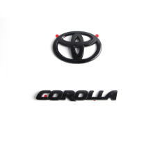 (2 piece set)Glossy Black OVERLAY EMBLEM Fit 2019-2024 Suitable for TOYOTA COROLLA XSE SE LE Trunk Cover