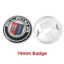 (1pcs 74mm Rear Logo)45mm 67mm 68mm 74mm 78mm 82mm Car Stickers Steering Wheel Logo Front Hood Bonnet