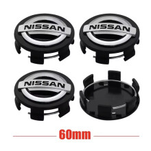 (Black 60MM)4Pcs Car Wheel Center Hub Cap Tire Rim Cover Decoration Accessories For Nissan Qashqai Juke